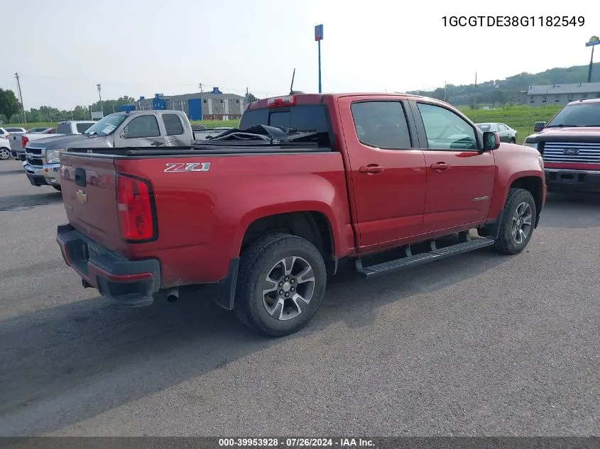 1GCGTDE38G1182549 2016 Chevrolet Colorado Z71