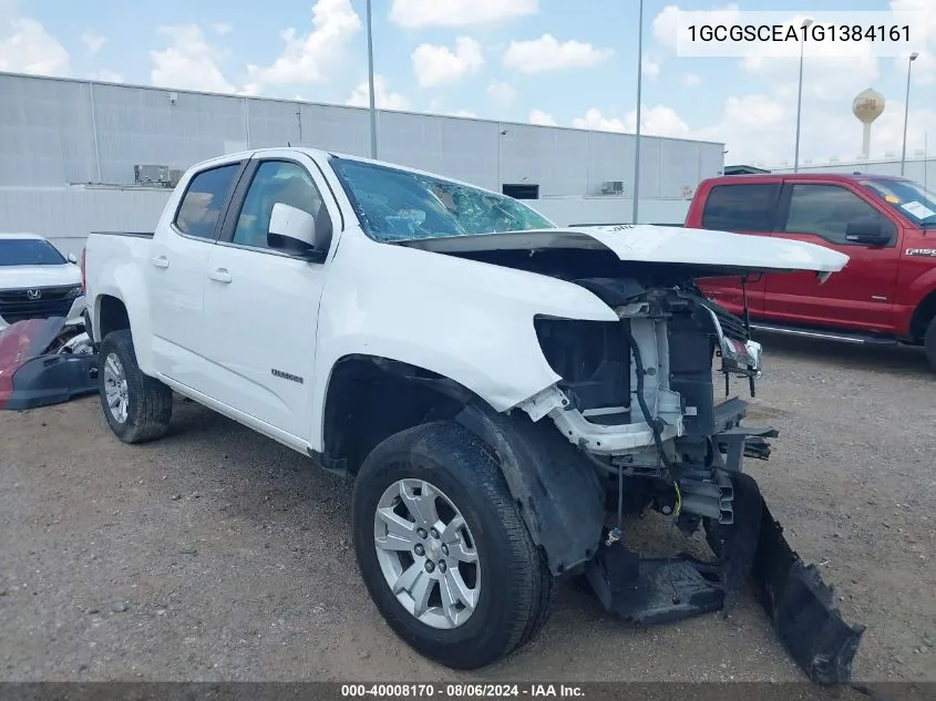 2016 Chevrolet Colorado Lt VIN: 1GCGSCEA1G1384161 Lot: 40008170