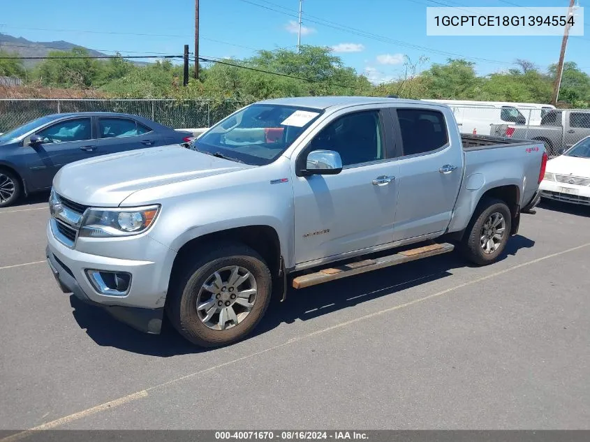 1GCPTCE18G1394554 2016 Chevrolet Colorado Lt