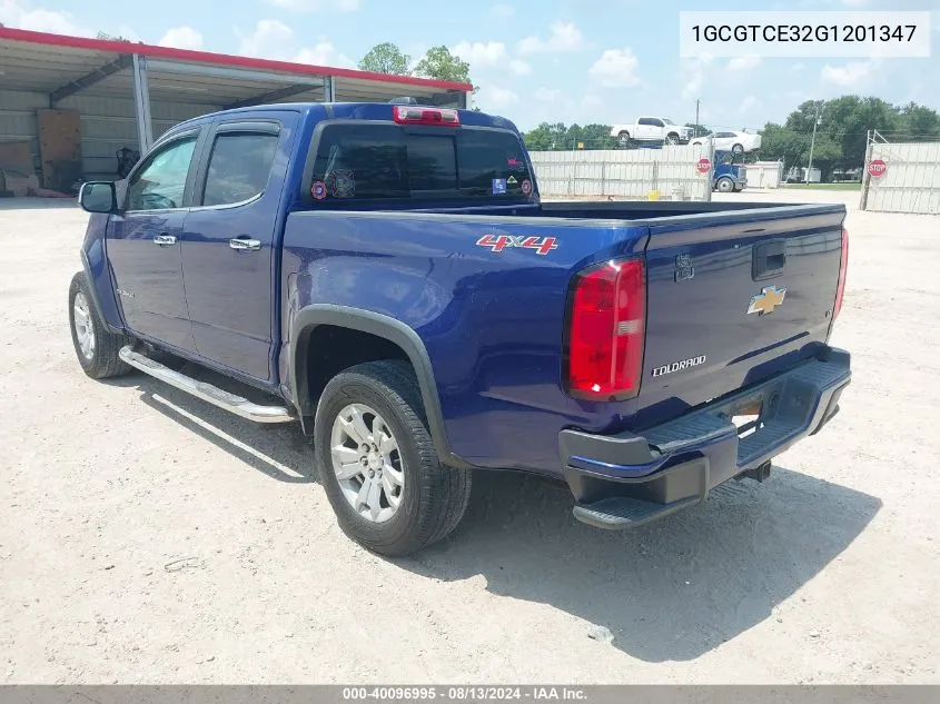 2016 Chevrolet Colorado Lt VIN: 1GCGTCE32G1201347 Lot: 40096995