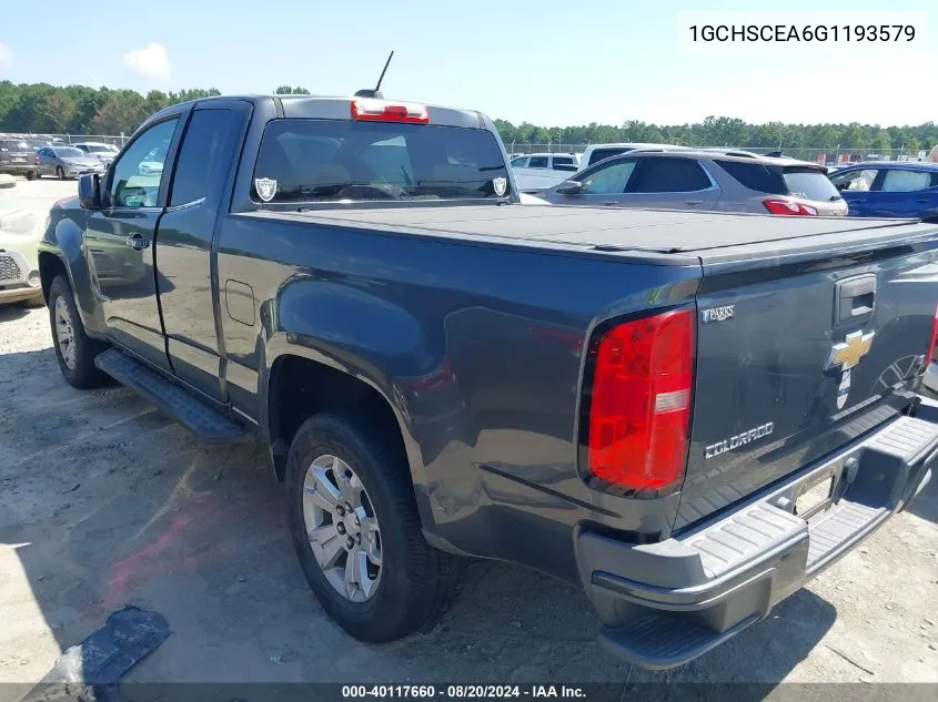 1GCHSCEA6G1193579 2016 Chevrolet Colorado Lt