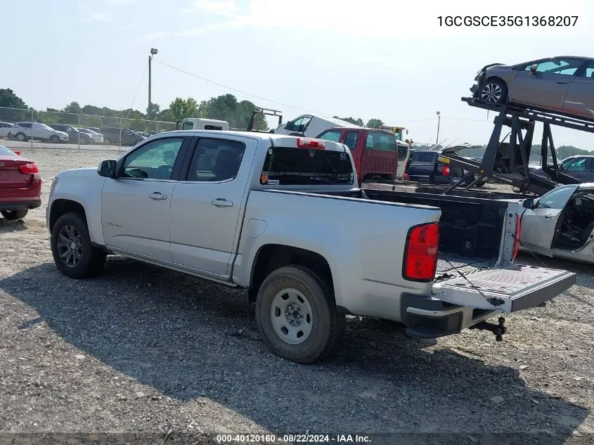 1GCGSCE35G1368207 2016 Chevrolet Colorado Lt