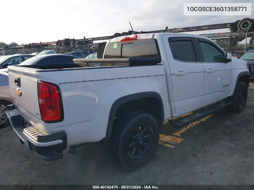 1GCGSCE36G1358771 2016 Chevrolet Colorado Lt