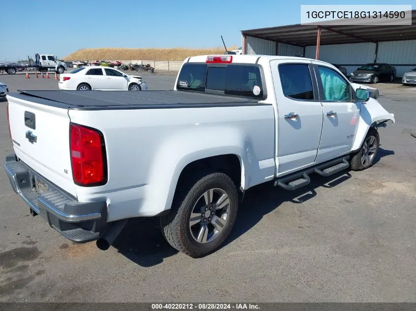 1GCPTCE18G1314590 2016 Chevrolet Colorado Lt