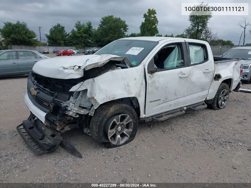 1GCGTDE30G1111121 2016 Chevrolet Colorado Z71