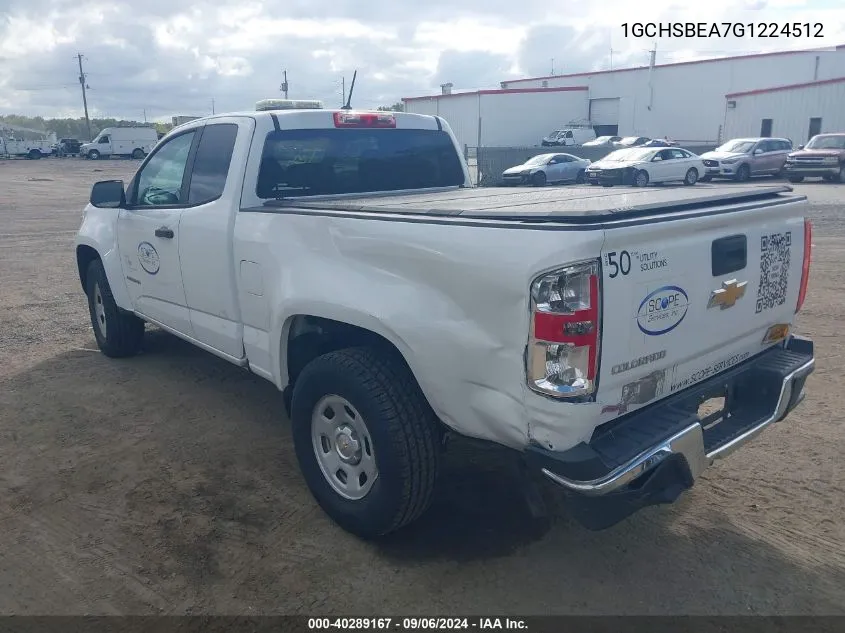 1GCHSBEA7G1224512 2016 Chevrolet Colorado Wt