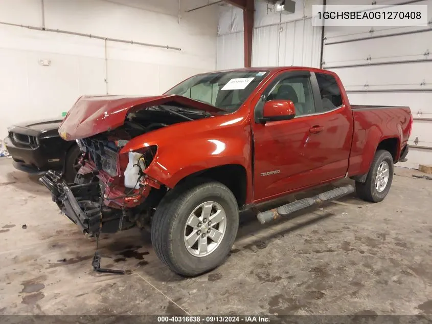 2016 Chevrolet Colorado Wt VIN: 1GCHSBEA0G1270408 Lot: 40316638