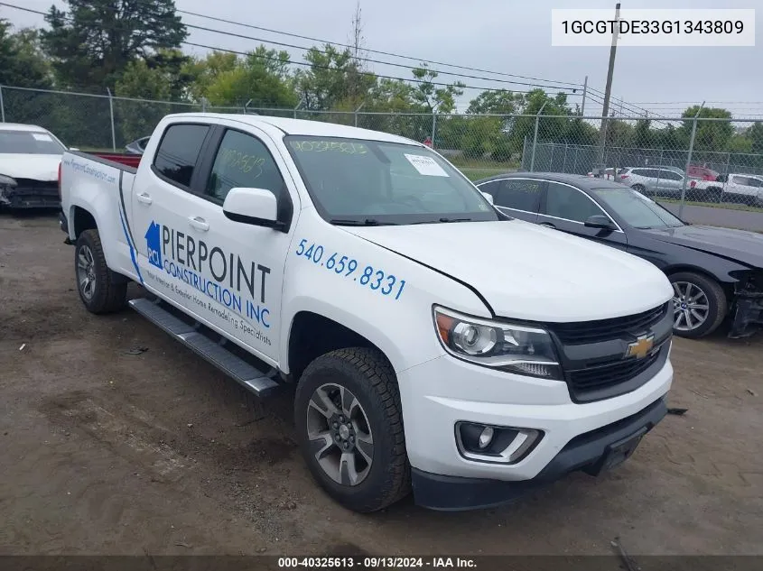 1GCGTDE33G1343809 2016 Chevrolet Colorado Z71