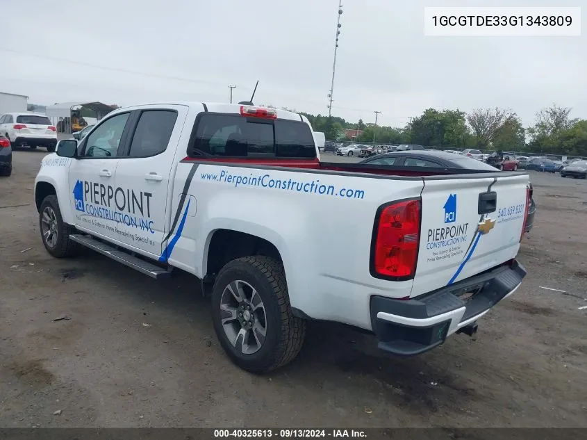 1GCGTDE33G1343809 2016 Chevrolet Colorado Z71