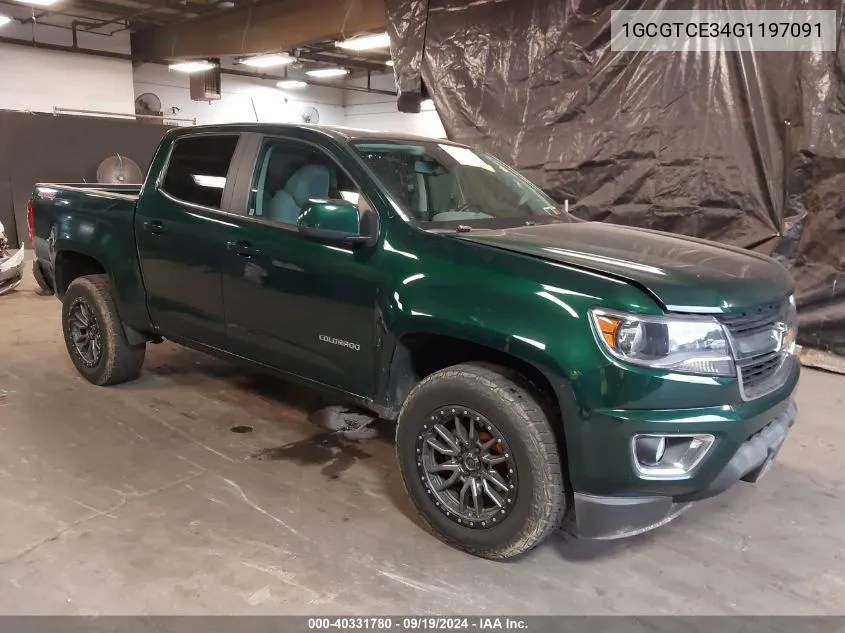 1GCGTCE34G1197091 2016 Chevrolet Colorado Lt