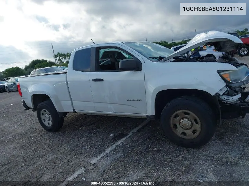 1GCHSBEA8G1231114 2016 Chevrolet Colorado