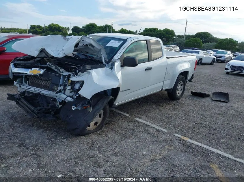 1GCHSBEA8G1231114 2016 Chevrolet Colorado