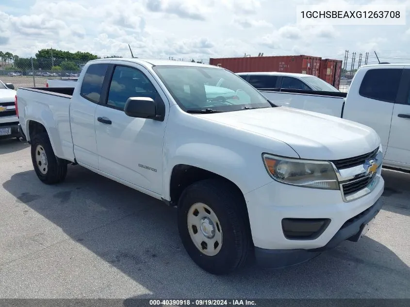 2016 Chevrolet Colorado Wt VIN: 1GCHSBEAXG1263708 Lot: 40390918