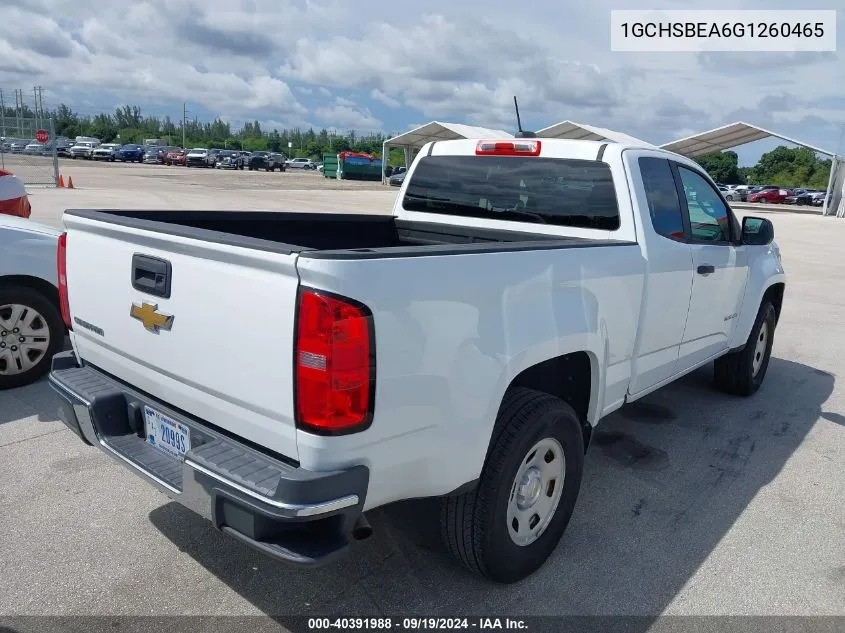 2016 Chevrolet Colorado Wt VIN: 1GCHSBEA6G1260465 Lot: 40391988