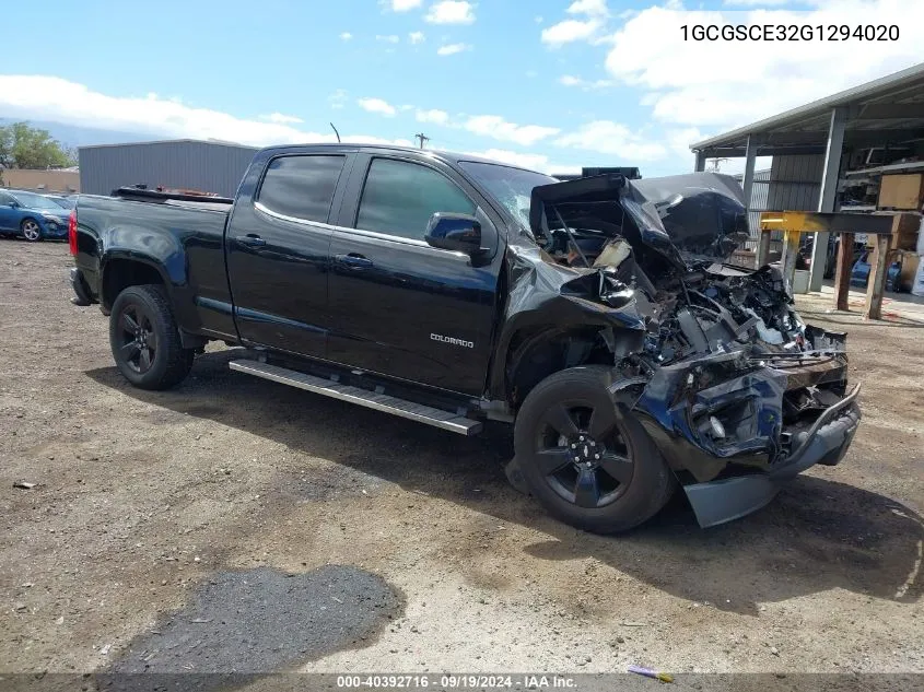 2016 Chevrolet Colorado Lt VIN: 1GCGSCE32G1294020 Lot: 40392716