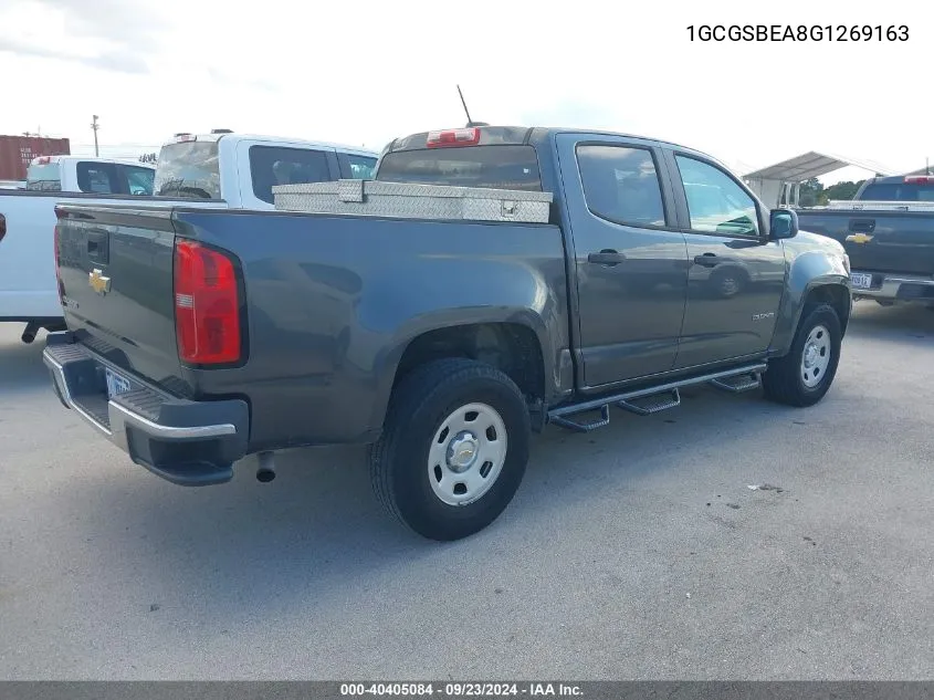 1GCGSBEA8G1269163 2016 Chevrolet Colorado Wt