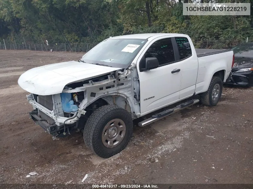 2016 Chevrolet Colorado VIN: 1GCHSBEA7G1228219 Lot: 40410317