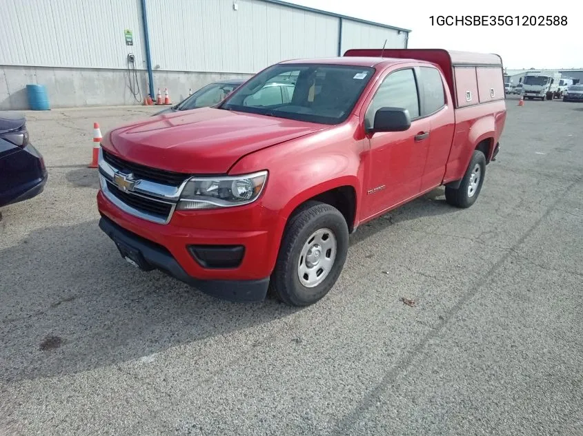 2016 Chevrolet Colorado Wt VIN: 1GCHSBE35G1202588 Lot: 40412818