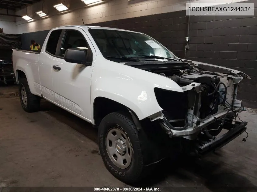 2016 Chevrolet Colorado Wt VIN: 1GCHSBEAXG1244334 Lot: 40462378