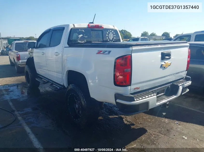 2016 Chevrolet Colorado Z71 VIN: 1GCGTDE37G1357440 Lot: 40497927