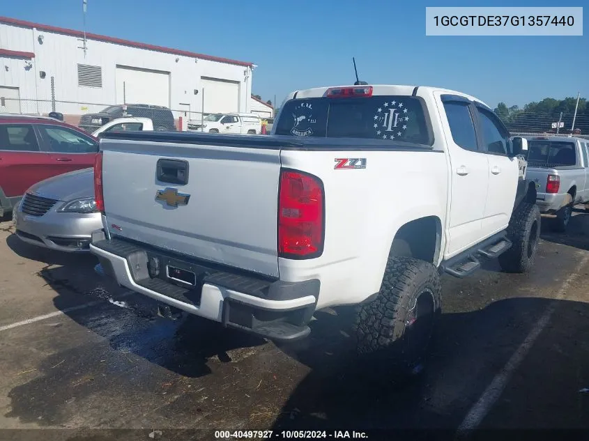 2016 Chevrolet Colorado Z71 VIN: 1GCGTDE37G1357440 Lot: 40497927