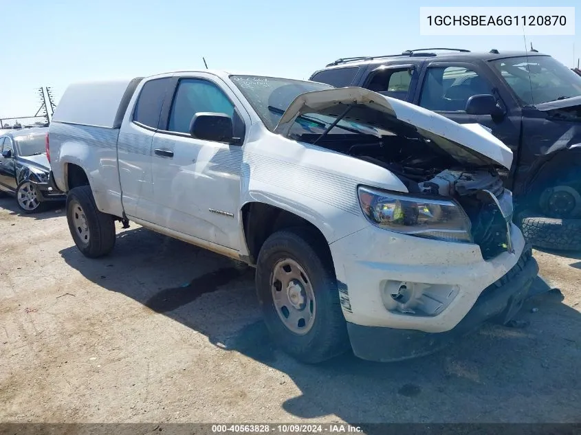 2016 Chevrolet Colorado VIN: 1GCHSBEA6G1120870 Lot: 40563828