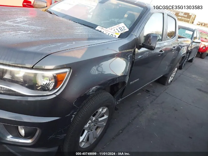 2016 Chevrolet Colorado Lt VIN: 1GCGSCE35G1303583 Lot: 40749899