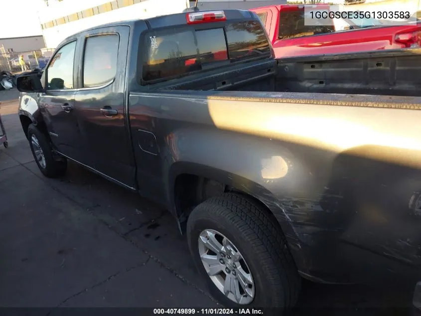 2016 Chevrolet Colorado Lt VIN: 1GCGSCE35G1303583 Lot: 40749899