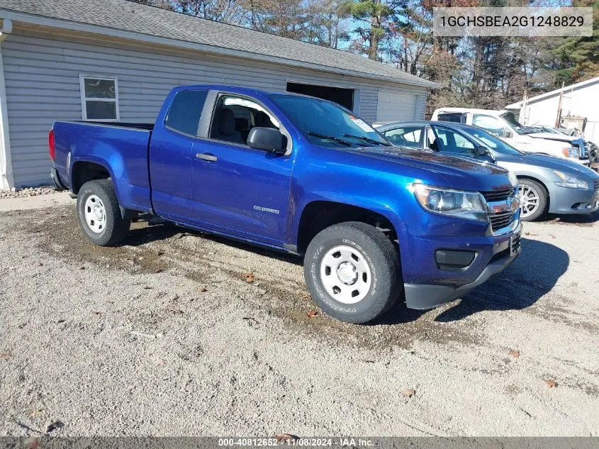 2016 Chevrolet Colorado Wt VIN: 1GCHSBEA2G1248829 Lot: 40812652