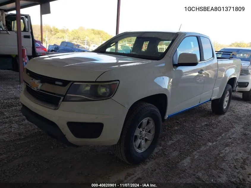 2016 Chevrolet Colorado Wt VIN: 1GCHSBEA8G1371809 Lot: 40820901