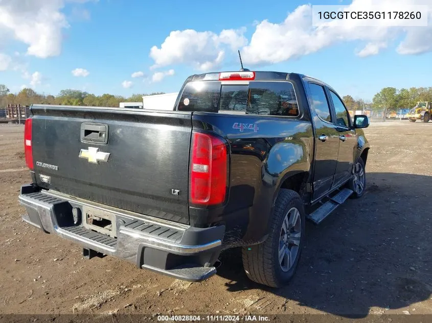 2016 Chevrolet Colorado Lt VIN: 1GCGTCE35G1178260 Lot: 40828804