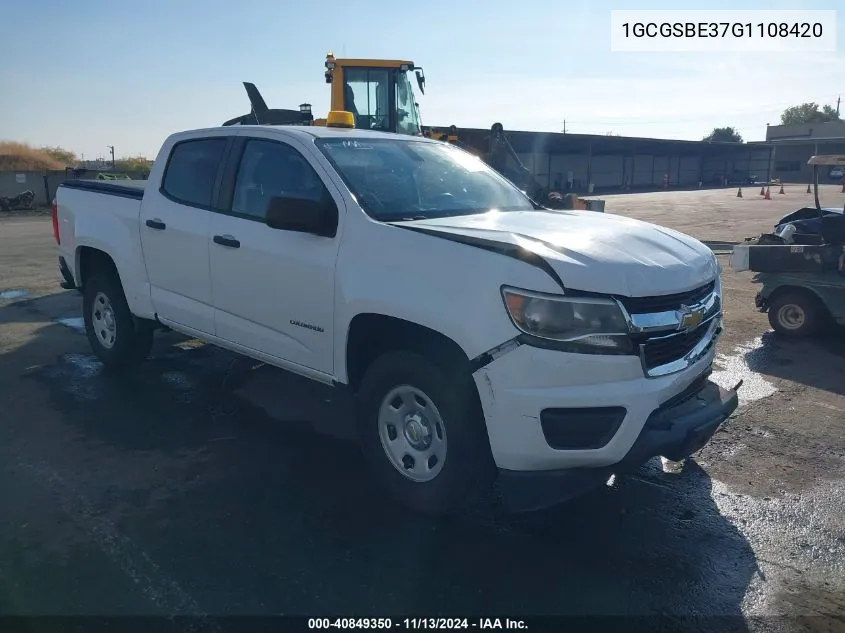 1GCGSBE37G1108420 2016 Chevrolet Colorado Wt