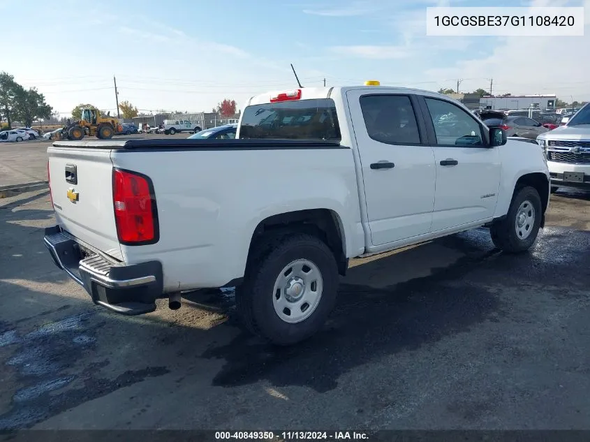 1GCGSBE37G1108420 2016 Chevrolet Colorado Wt