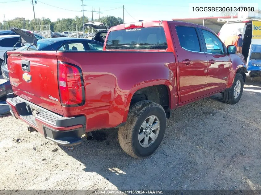 2016 Chevrolet Colorado Wt VIN: 1GCGSBE30G1347050 Lot: 40849943