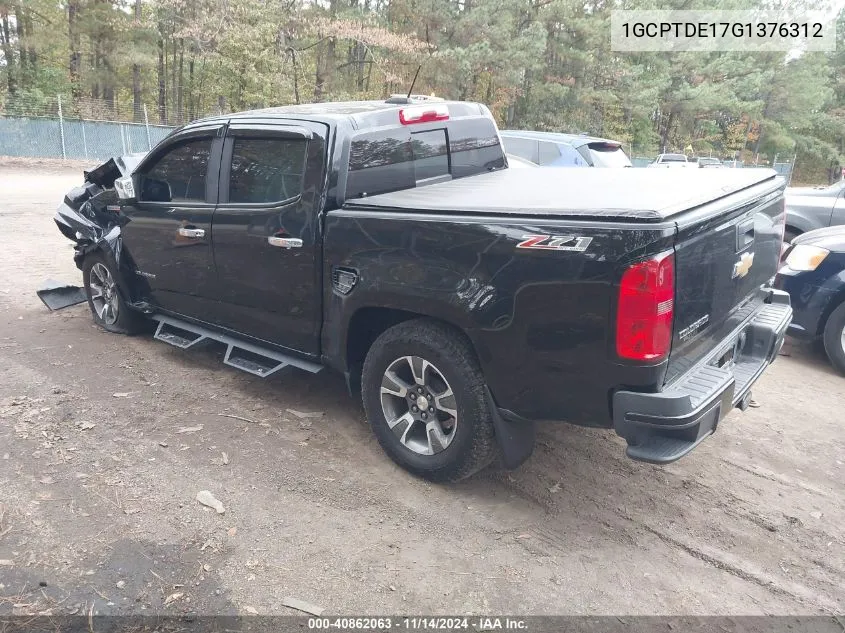 2016 Chevrolet Colorado Z71 VIN: 1GCPTDE17G1376312 Lot: 40862063