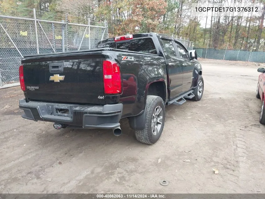 2016 Chevrolet Colorado Z71 VIN: 1GCPTDE17G1376312 Lot: 40862063