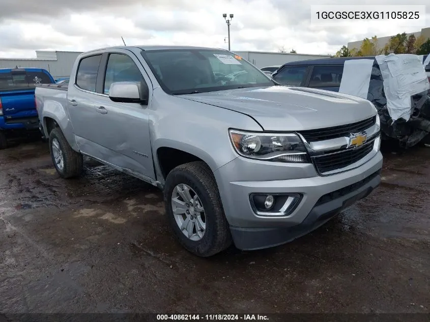 2016 Chevrolet Colorado Lt VIN: 1GCGSCE3XG1105825 Lot: 40862144