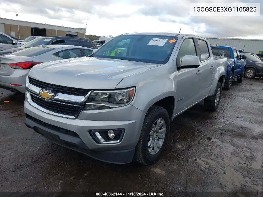 2016 Chevrolet Colorado Lt VIN: 1GCGSCE3XG1105825 Lot: 40862144