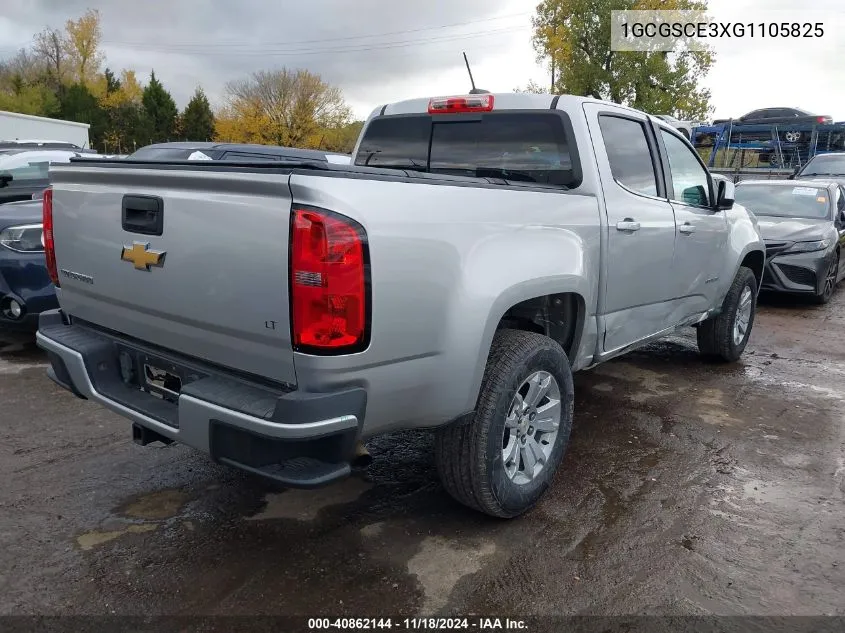 2016 Chevrolet Colorado Lt VIN: 1GCGSCE3XG1105825 Lot: 40862144