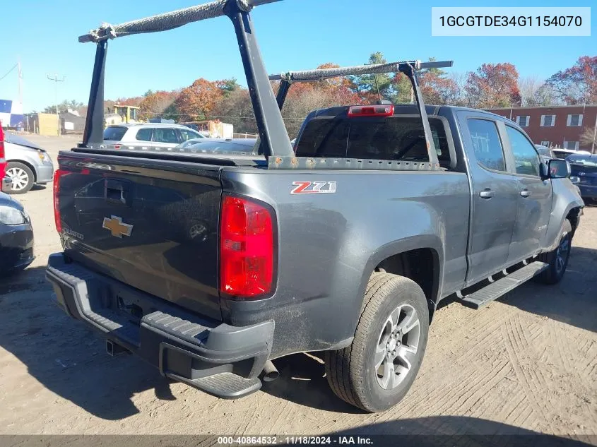 2016 Chevrolet Colorado Z71 VIN: 1GCGTDE34G1154070 Lot: 40864532