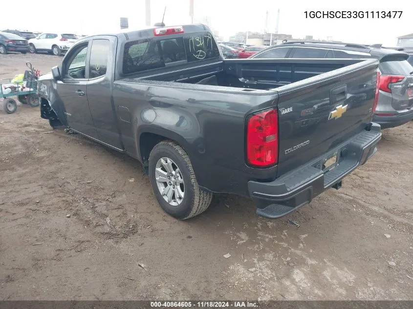 2016 Chevrolet Colorado Lt VIN: 1GCHSCE33G1113477 Lot: 40864605