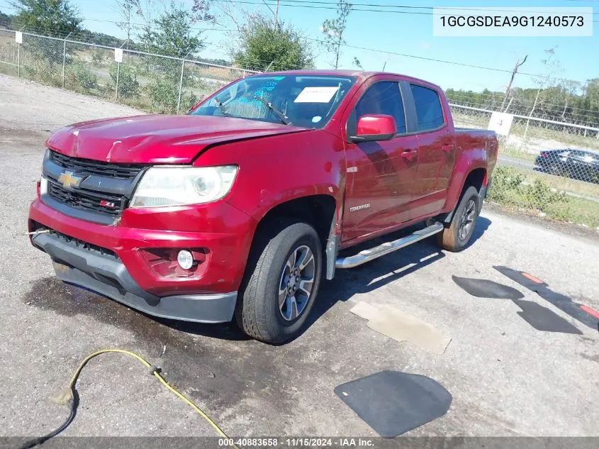 2016 Chevrolet Colorado Z71 VIN: 1GCGSDEA9G1240573 Lot: 40883658