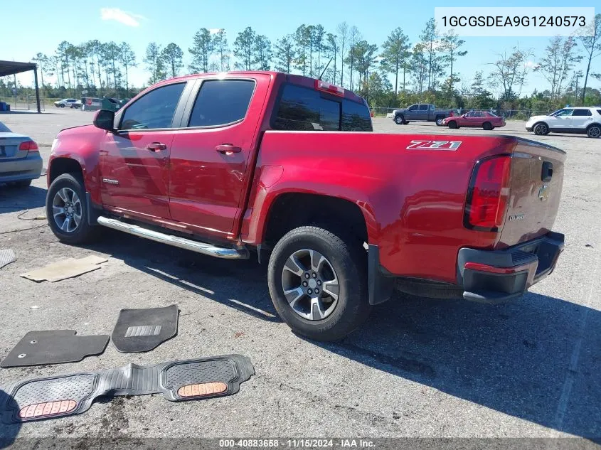 2016 Chevrolet Colorado Z71 VIN: 1GCGSDEA9G1240573 Lot: 40883658