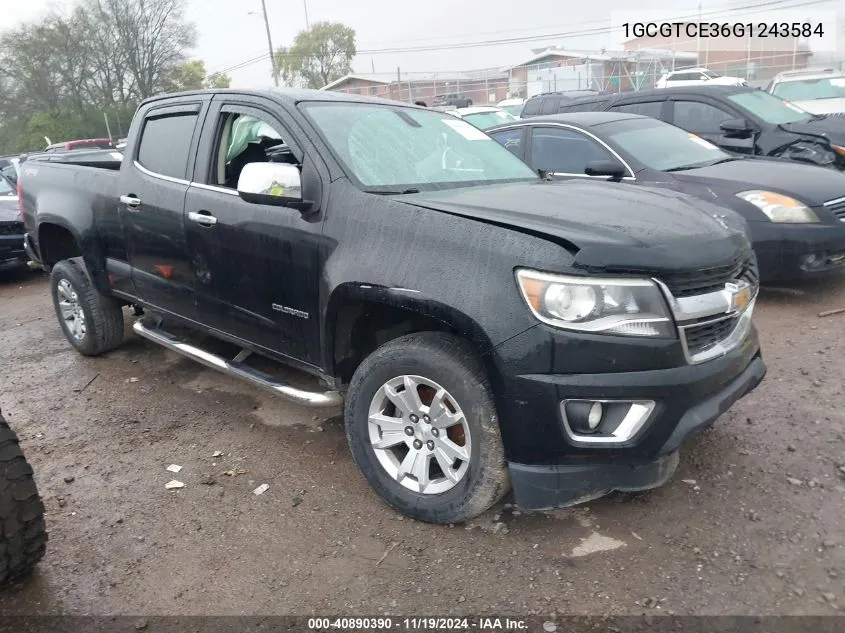 1GCGTCE36G1243584 2016 Chevrolet Colorado Lt