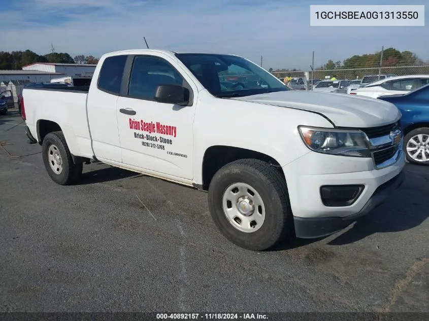 2016 Chevrolet Colorado Wt VIN: 1GCHSBEA0G1313550 Lot: 40892157