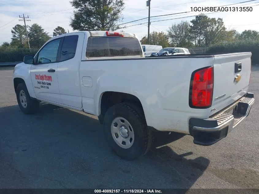 2016 Chevrolet Colorado Wt VIN: 1GCHSBEA0G1313550 Lot: 40892157