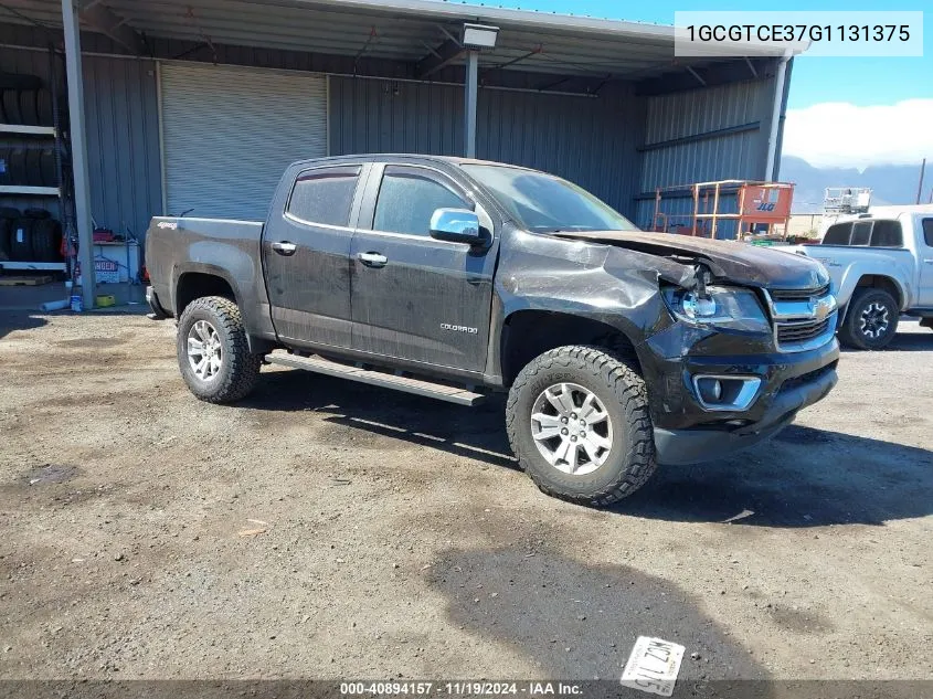 2016 Chevrolet Colorado Lt VIN: 1GCGTCE37G1131375 Lot: 40894157