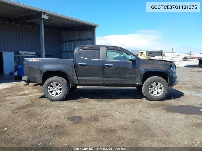 2016 Chevrolet Colorado Lt VIN: 1GCGTCE37G1131375 Lot: 40894157