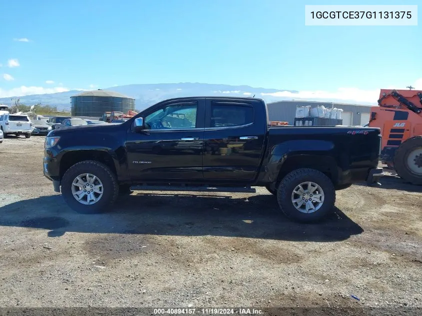 2016 Chevrolet Colorado Lt VIN: 1GCGTCE37G1131375 Lot: 40894157