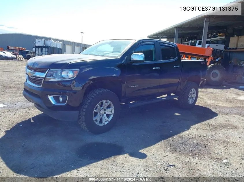 2016 Chevrolet Colorado Lt VIN: 1GCGTCE37G1131375 Lot: 40894157